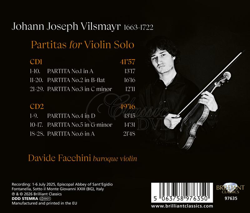 Vilsmayr: Partitas for Violin Solo (2CD)
