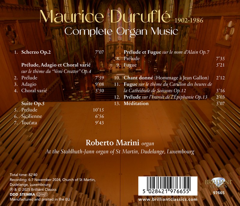 Duruflé: Complete Organ Music (CD)