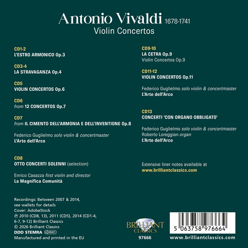 Vivaldi: Violin Concertos  (13CD)