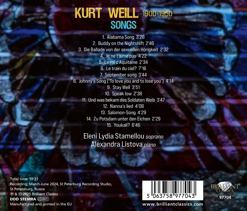 Kurt Weill: Songs (CD)