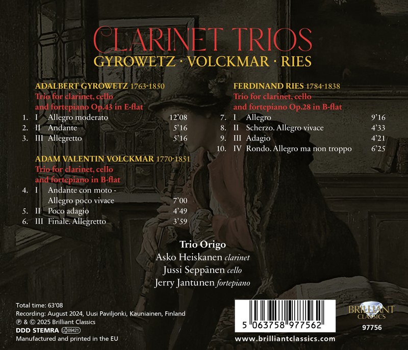 Clarinet Trios: Gyrowetz, Volckmar, Ries (CD)
