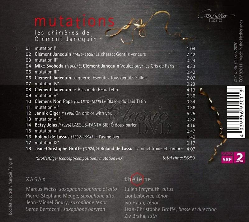 Mutations: Les Chimères De Clément Janequin (CD)