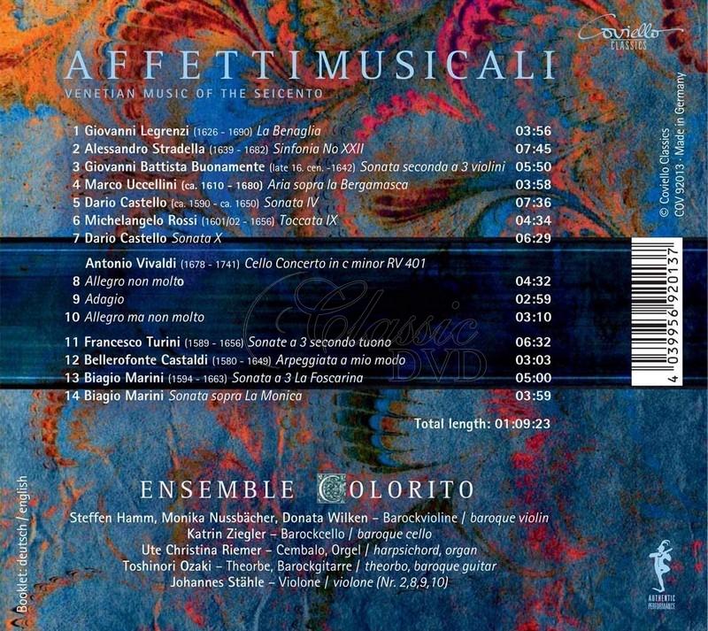 AFFETTI MUSICALI Venetian Music of the Seicento (CD)