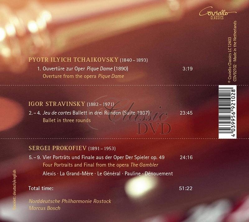 TCHAIKOVSKY Overture from Pique Dame. STRAVINSKY Jeu de cartes. PROKOFIEV Four Portraits and Final from The Gambler (CD)