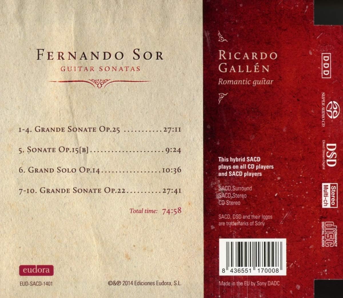 Fernando Sor - Guitar Sonatas (SACD)