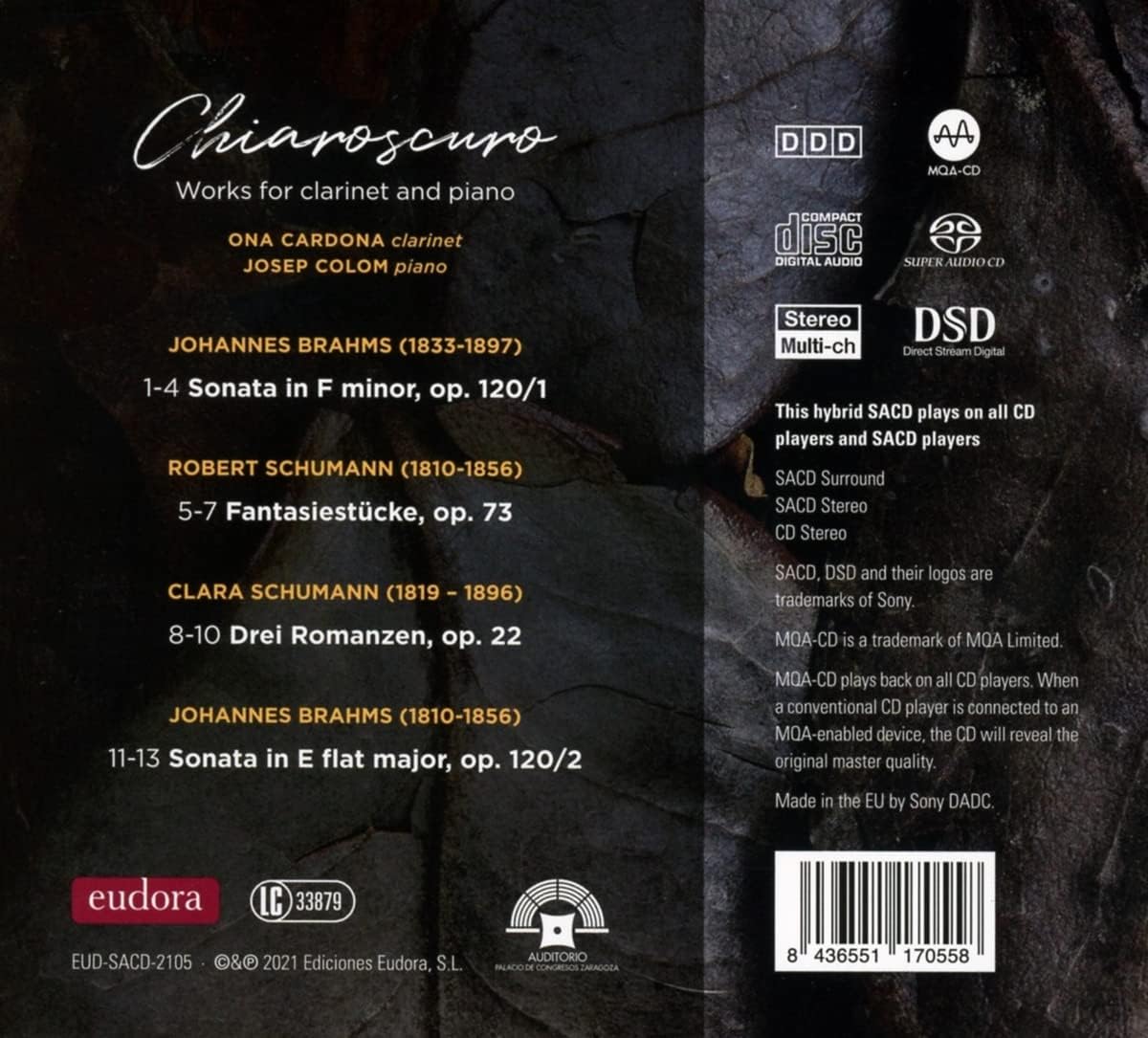 Brahms, Robert & Clara Schumann - Works for Clarinet & Piano - Chiaroscuro (SACD)