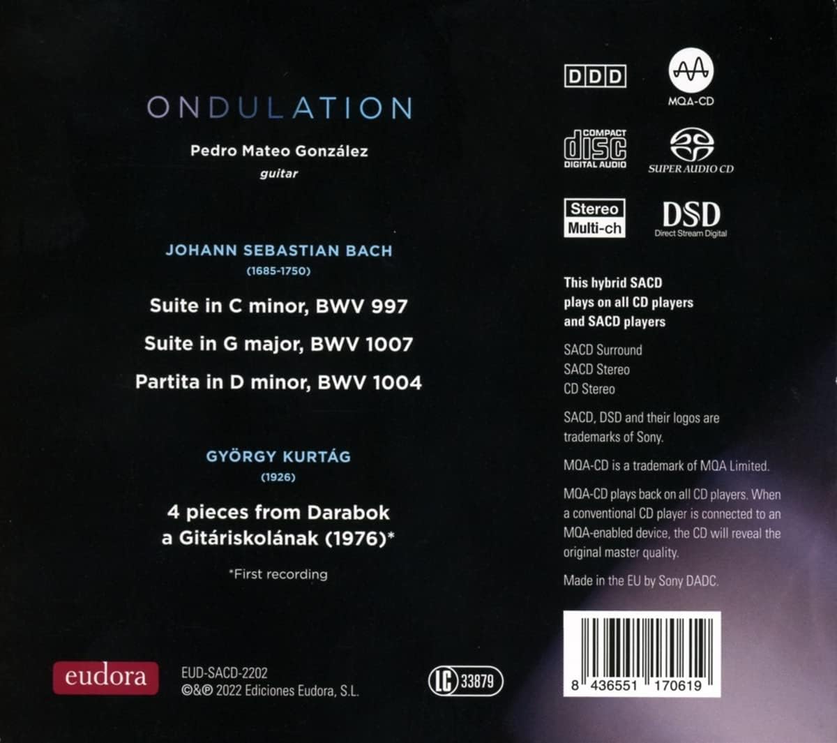 Bach: Guitar works BWV 997,1004,1007 - Ondulation (SACD)