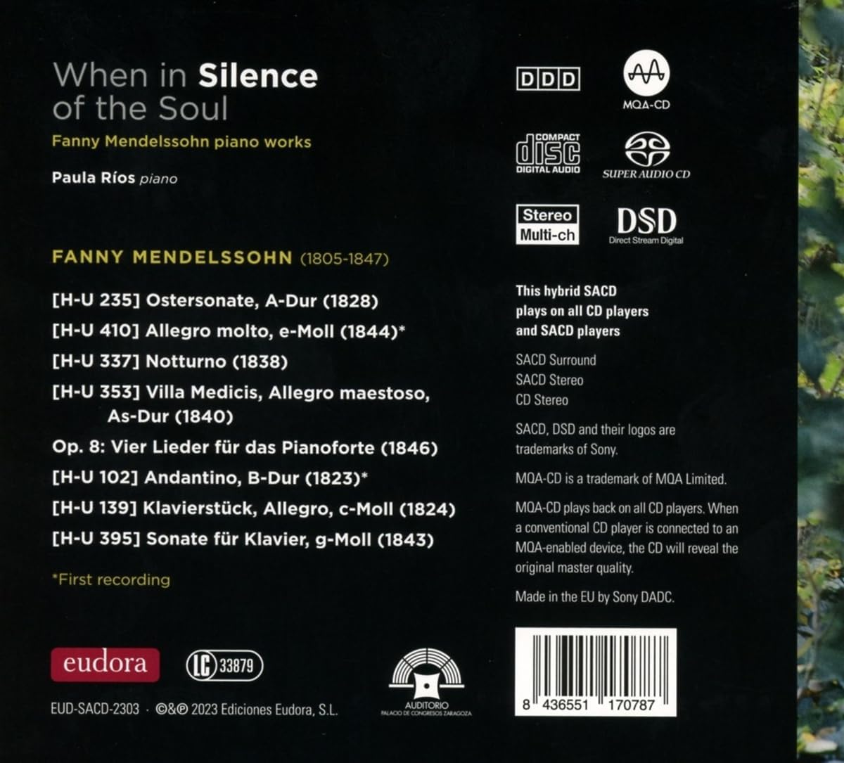 Fanny Mendelssohn-Hensel: Piano works - When in Silence of the Soul (SACD)