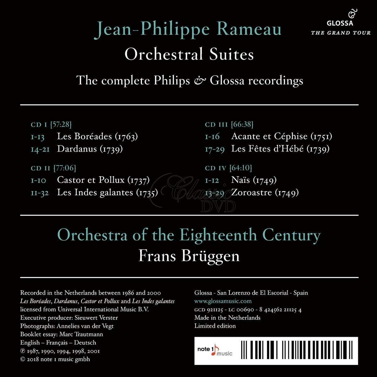 JEAN-PHILIPPE RAMEAU: Orchestral Suites (4CD)