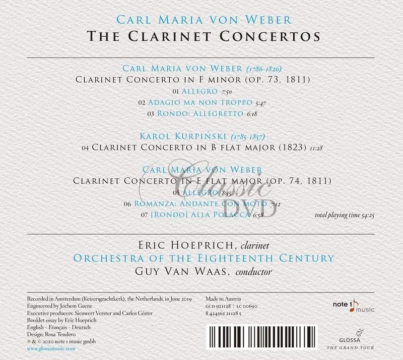 Carl Maria Von Weber: The Clarinet Concertos. Eric Hoeprich (CD)