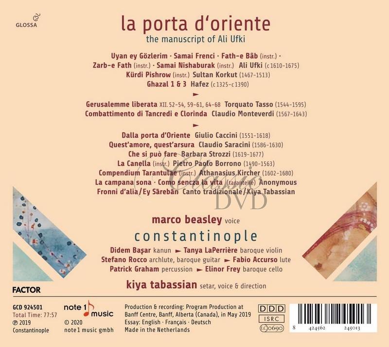 La Puerta D’Oriente: The Manuscript Of Ali Ufki. Marco Beasley (CD)