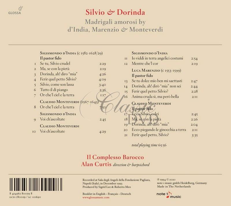 Madrigali Amorosi By D’India, Marenzio & Monteverdi. Il Complesso Barocco (CD)