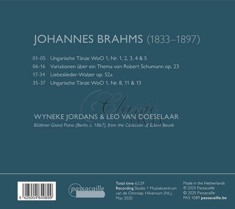 Brahms: 4 Hands - Wyneke Jordans & Leo Van Doeselaar (CD)
