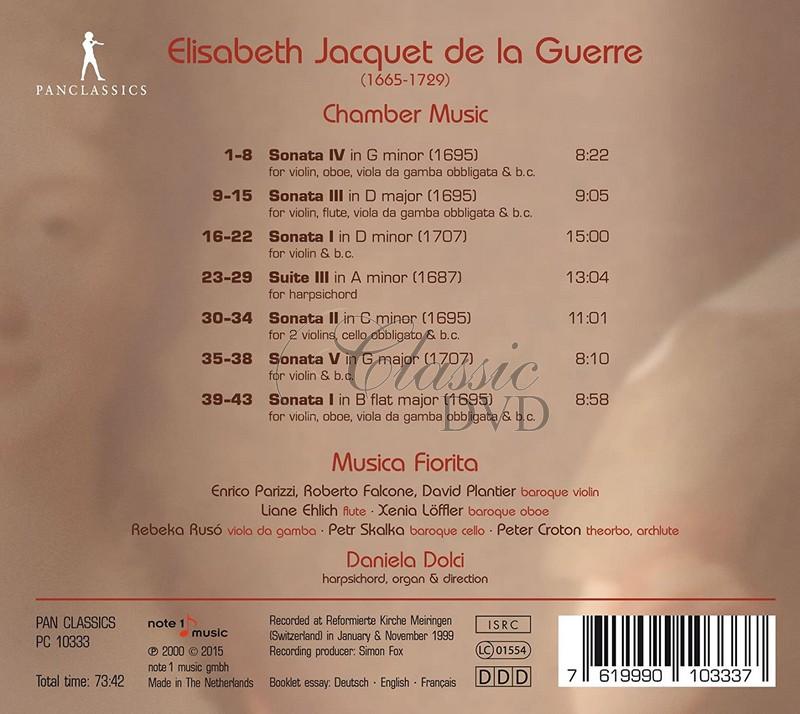 Elisabeth Jacquet De La Guerre: Chamber Music (CD)