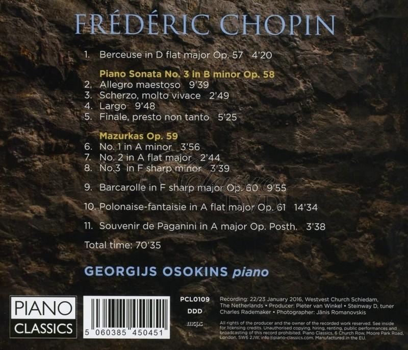 Chopin: Late Works, Op 57-61. Georgijs Osokins (CD)