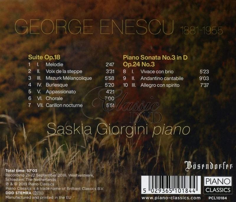 Enescu: Piano Sonata Op. 24, Suite Op. 18. Saskia Giorgini (CD)