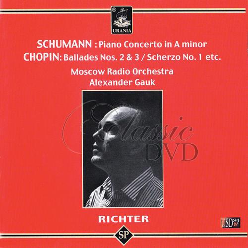 Sviatoslav Richter (piano): Schumann - Piano Concerto op.54, Chopin - Balladen Nr. 2 & 3; Scherzo Nr. 1; Nocturnes Nr. 6 & 11 (CD)