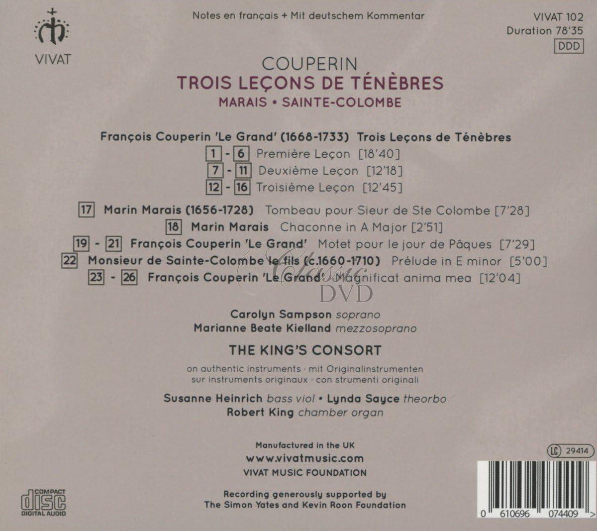 Couperin: Trois Leçons de Ténèbres (CD)