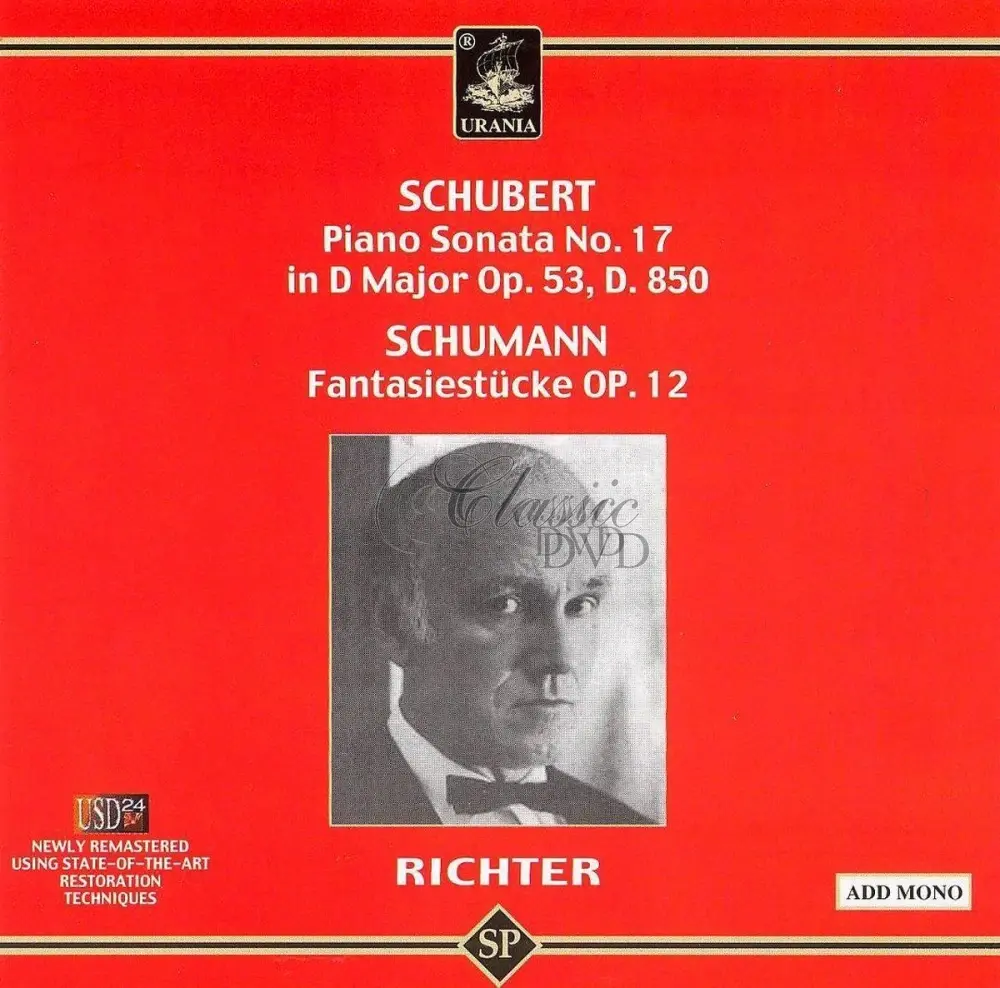 Sviatoslav Richter (piano): Schubert: Klaviersonate D.845 / Schumann: Fantasiestücke Op. 12 (CD)