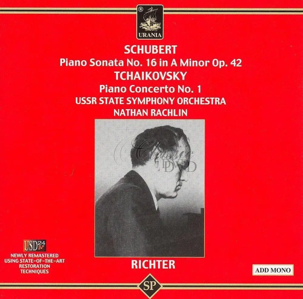 Sviatoslav Richter (piano): Tchaikovsky - Piano Concerto 1 / Schubert - Klaviersonate D. 845 (CD)