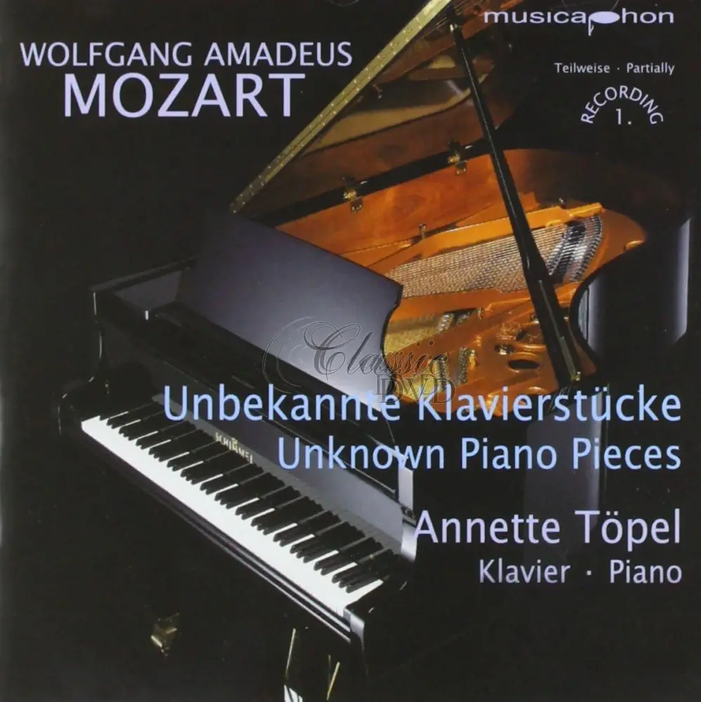 MOZART Unknown Piano Pieces (CD)