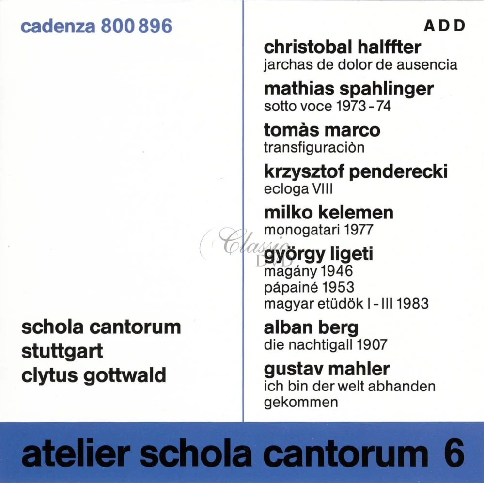 atelier schola cantorum 6 (CD)