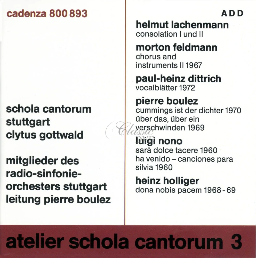atelier schola cantorum 3 (CD)
