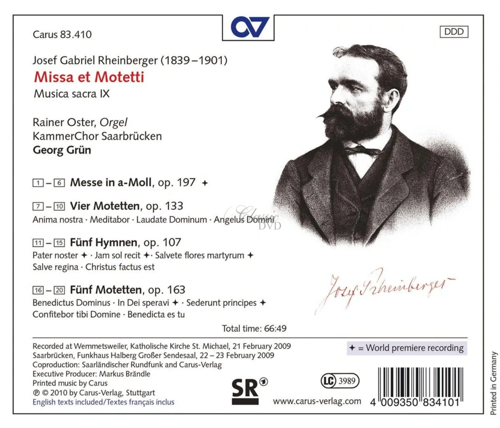 RHEINBERGER,J.G.: Missa Et Motetti (CD)