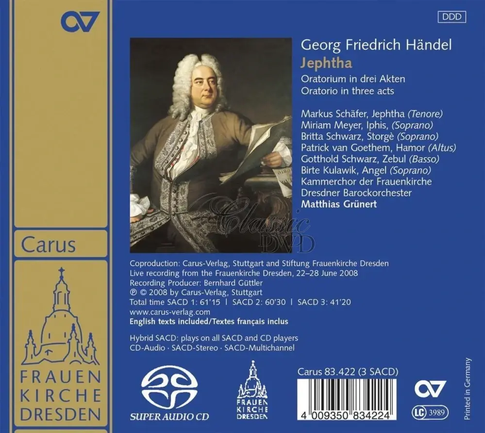 HÄNDEL,G.F.: Jephtha, Oratorio, HWV 70 (3SACD)