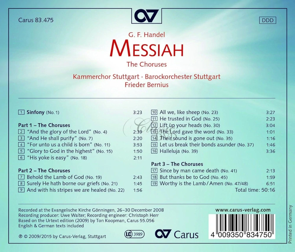 Handel: Messiah – The Choruses (CD)