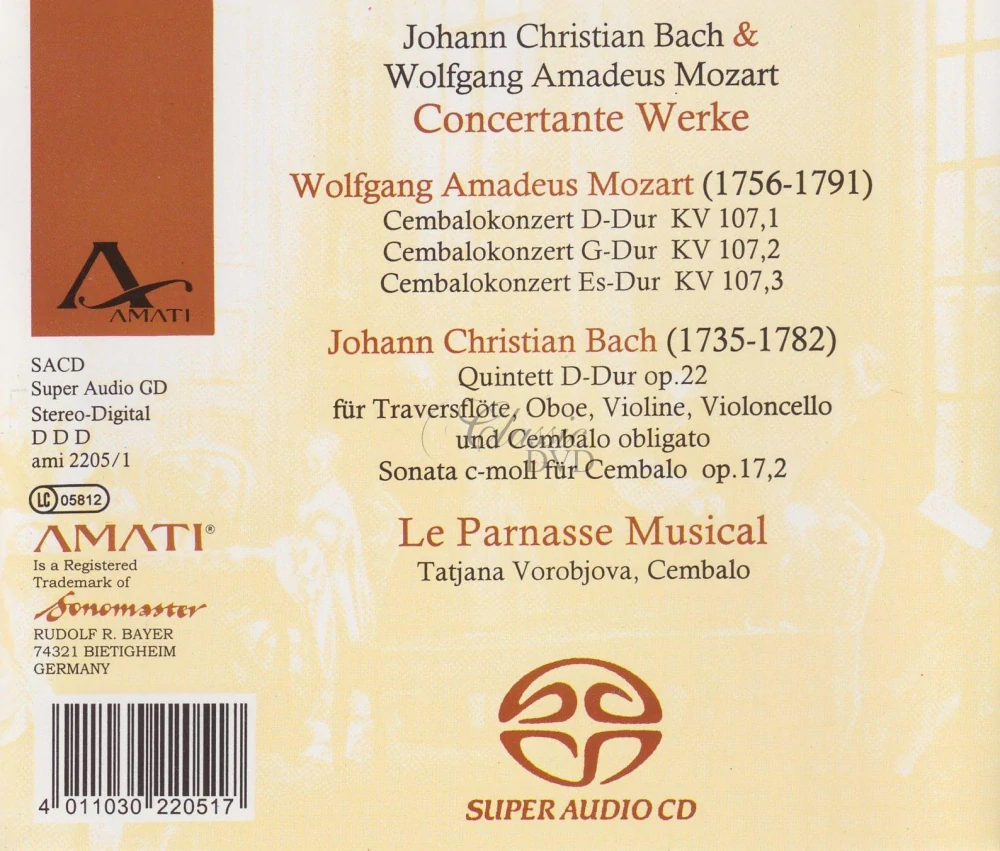 J. C. Bach & W.A. Mozart - Concertante Werke (SACD)