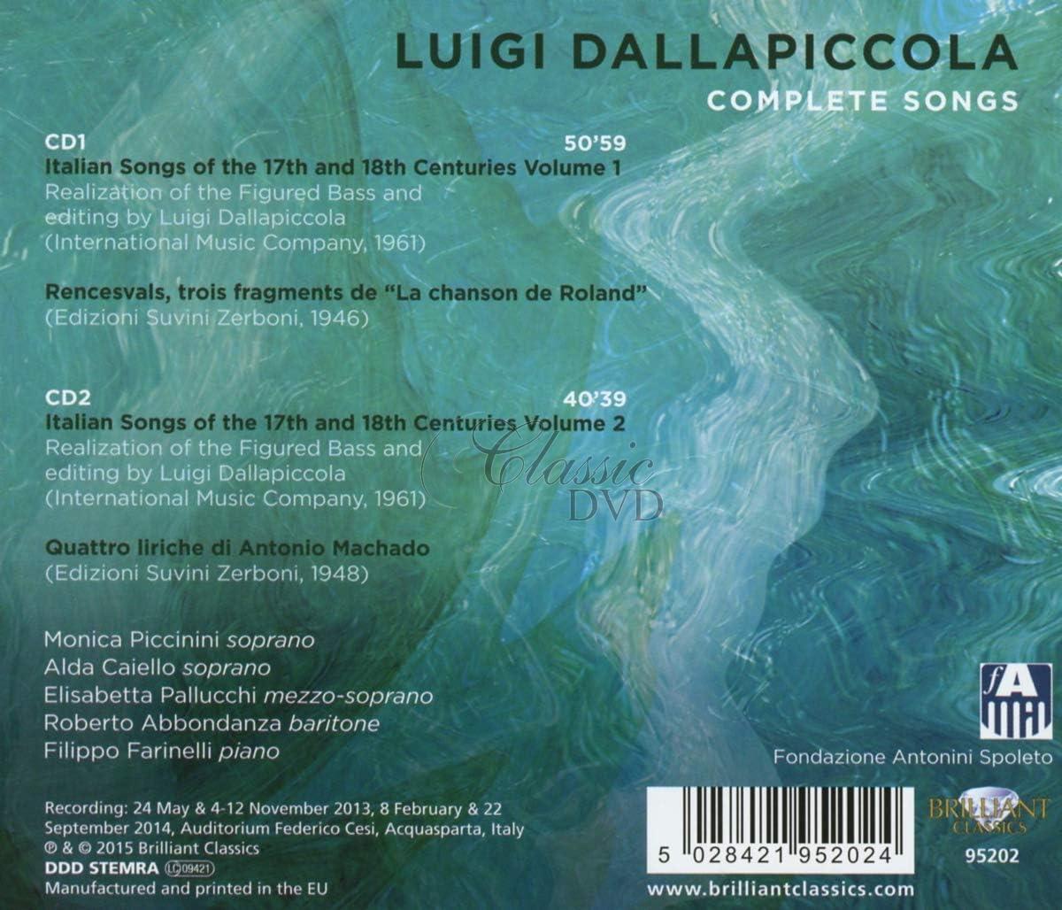DALLAPICCOLA: Complete Songs (2CD)
