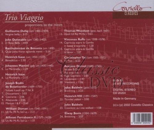 Recorder Arrangements - DUFAY, G. / DUNSTABLE, J. / BARTHOLOMAEUS DE BONONIA / ISAAC, H. / BOISMORTIER, J.B. (CD)