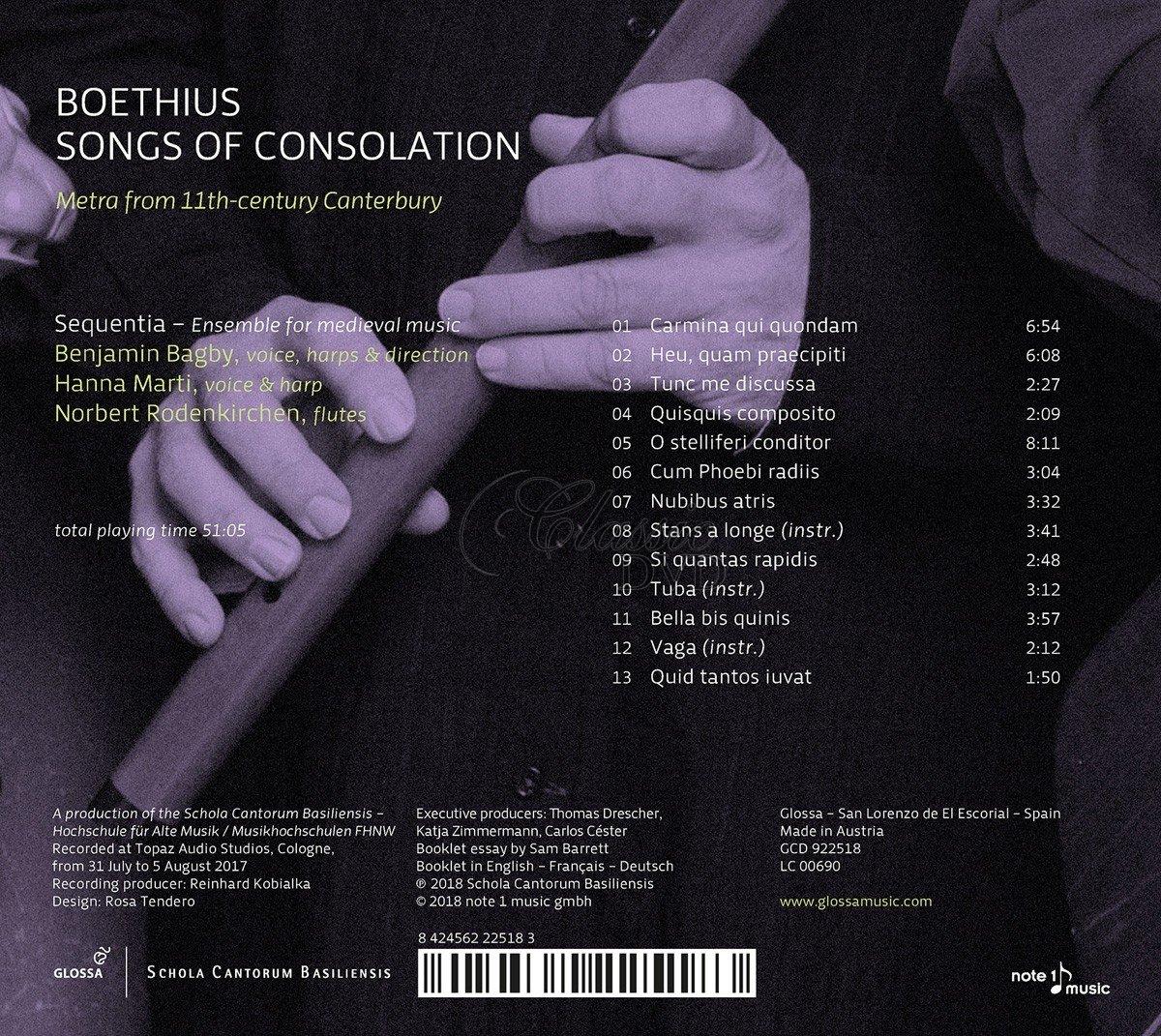 Boethius: Songs Of Consolation - Metra from 11th-Century Canterbury (CD)