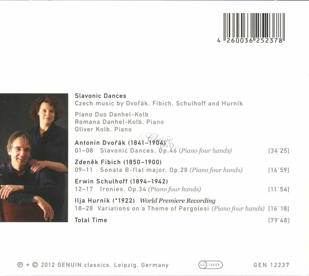 Piano Duo Recital: Czech Music by Dvorák, Fibich, Schulhoff and Hurník (CD)