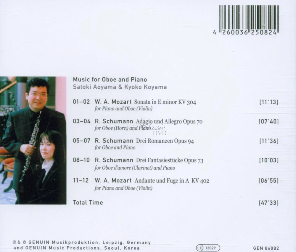 MOZART / SCHUMANN - Music For Oboe And Piano (CD)