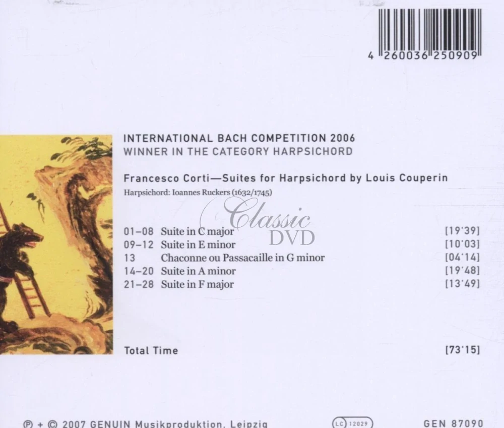 Francesco Corti – Suites for Harpsichord by Louis Couperin (CD)