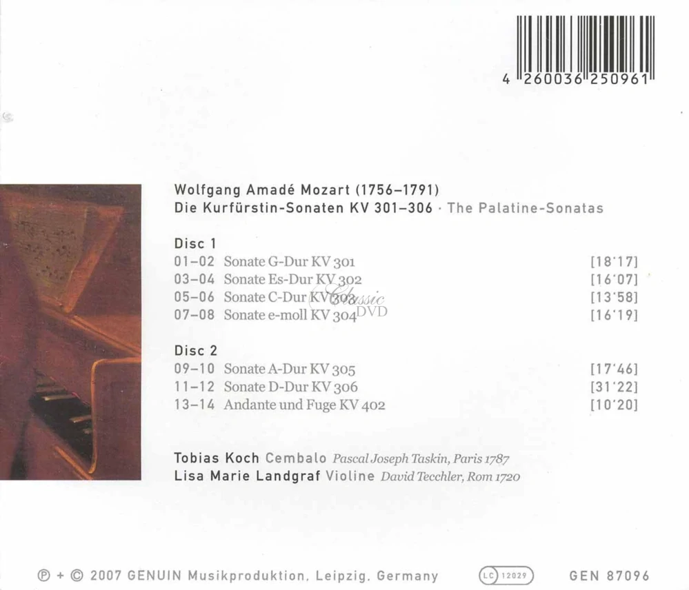 MOZART,W.A.: Palatine-Sonatas Kv 301-306 (2CD)