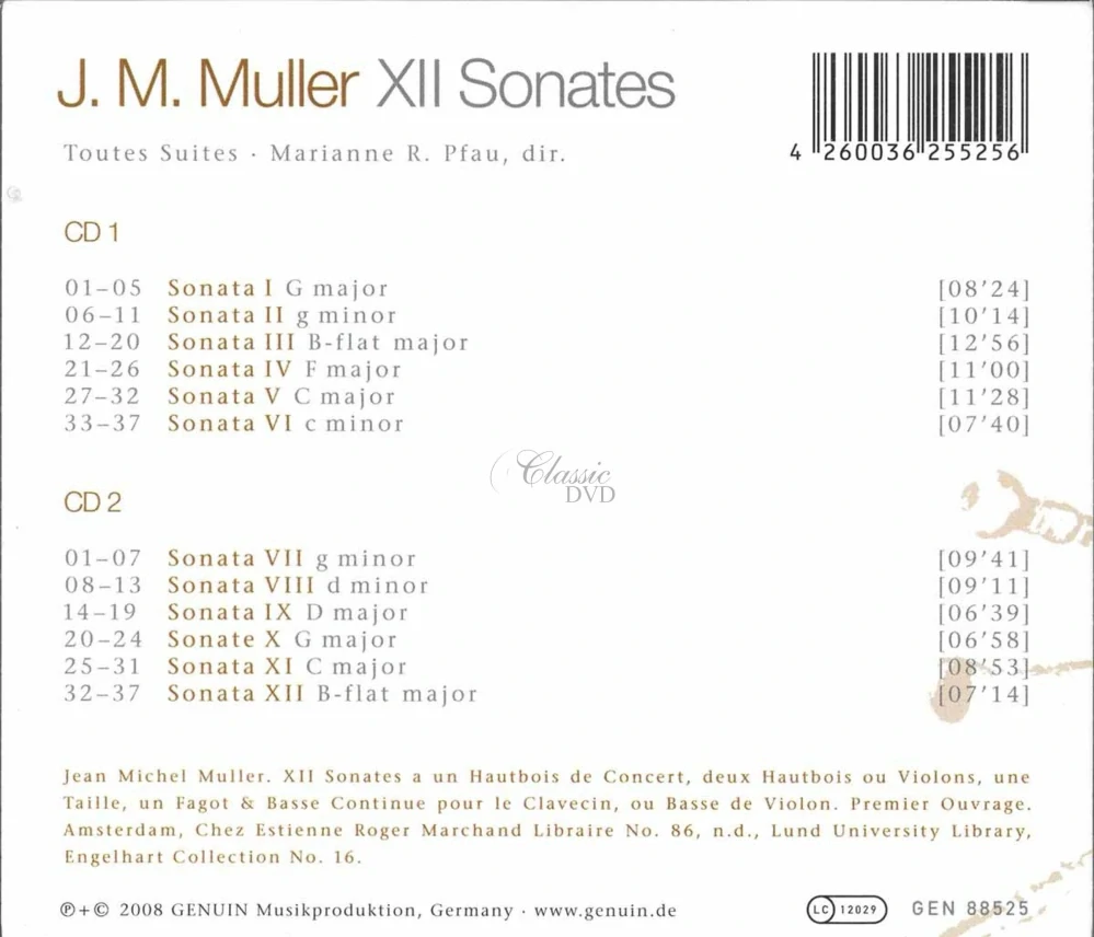 JEAN MICHEL MULLER - XII Sonates (2CD)