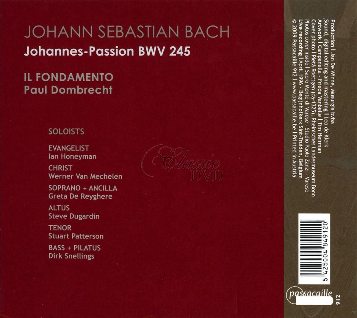 BACH,J.S.: Johannes-Passion BWV 245 (2CD)