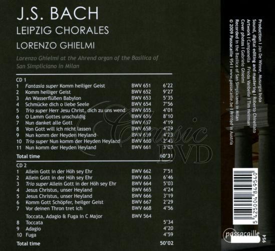 BACH,J.S.: Leipzig Chorales, Ghielmi (2CD)