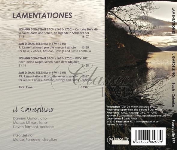 BACH Kantaten BWV 46 & 102/ ZELENKA Lamentationes ZWV 53 (CD)