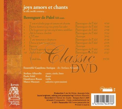 JOYS AMORS ET CHANTS BERENGUER DE PALOL XII CENTURY (CD)
