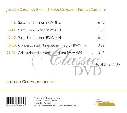 BACH,J.S.: Italian Concerto & French Suites Nos. 1-3 (CD)
