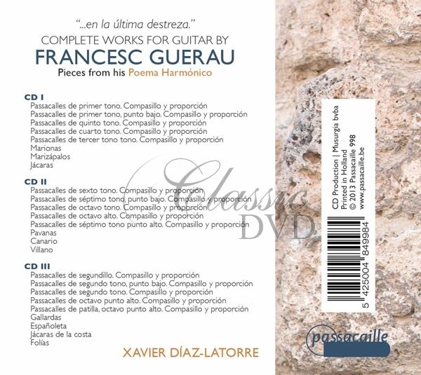 Francesc Guerau - COMPLETE WORKS FOR GUITAR (3CD)