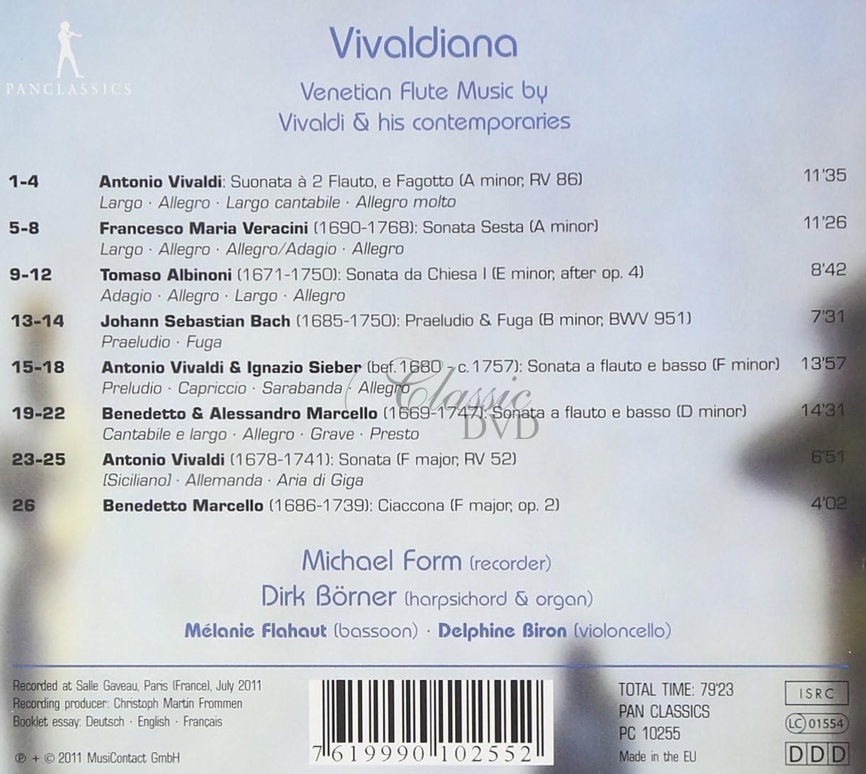 Vivaldiana - Venetian Flute Music by Vivaldi & his contemporaries (CD)