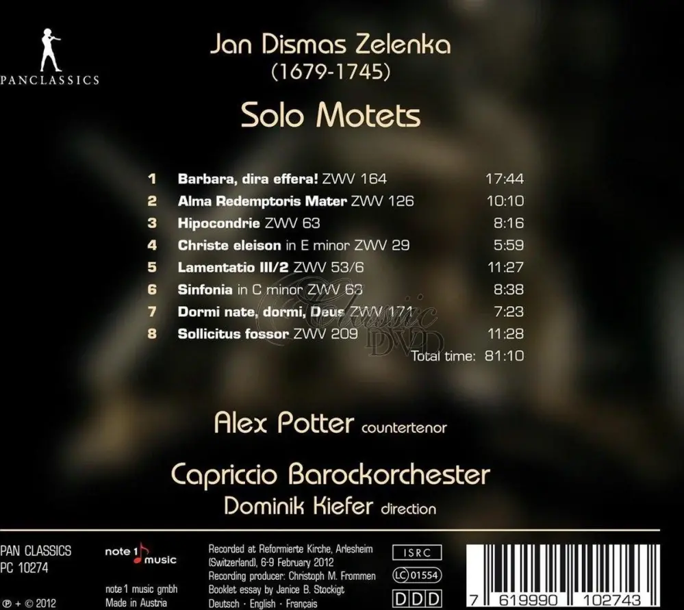 ZELENKA,J.D.: Solo Motets (CD)