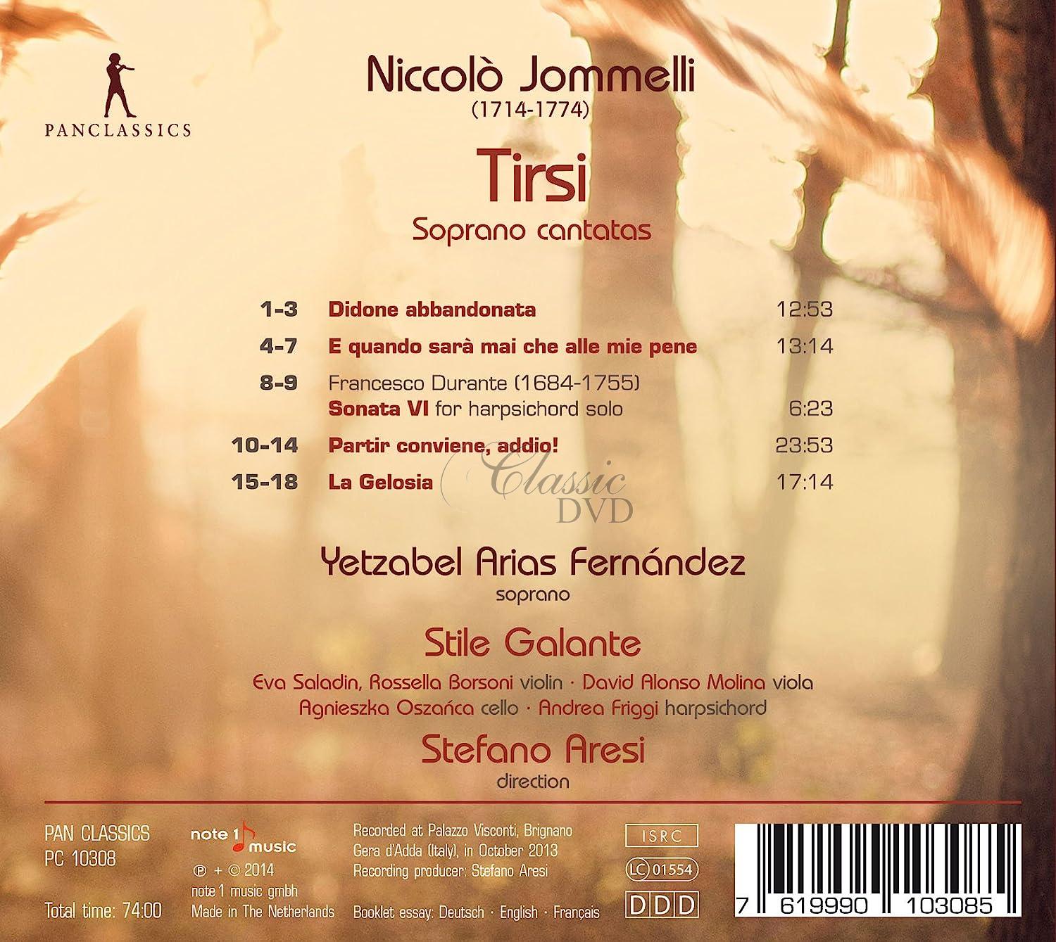 Niccolò Jommelli TIRSI – SOPRANO CANTATAS (CD)