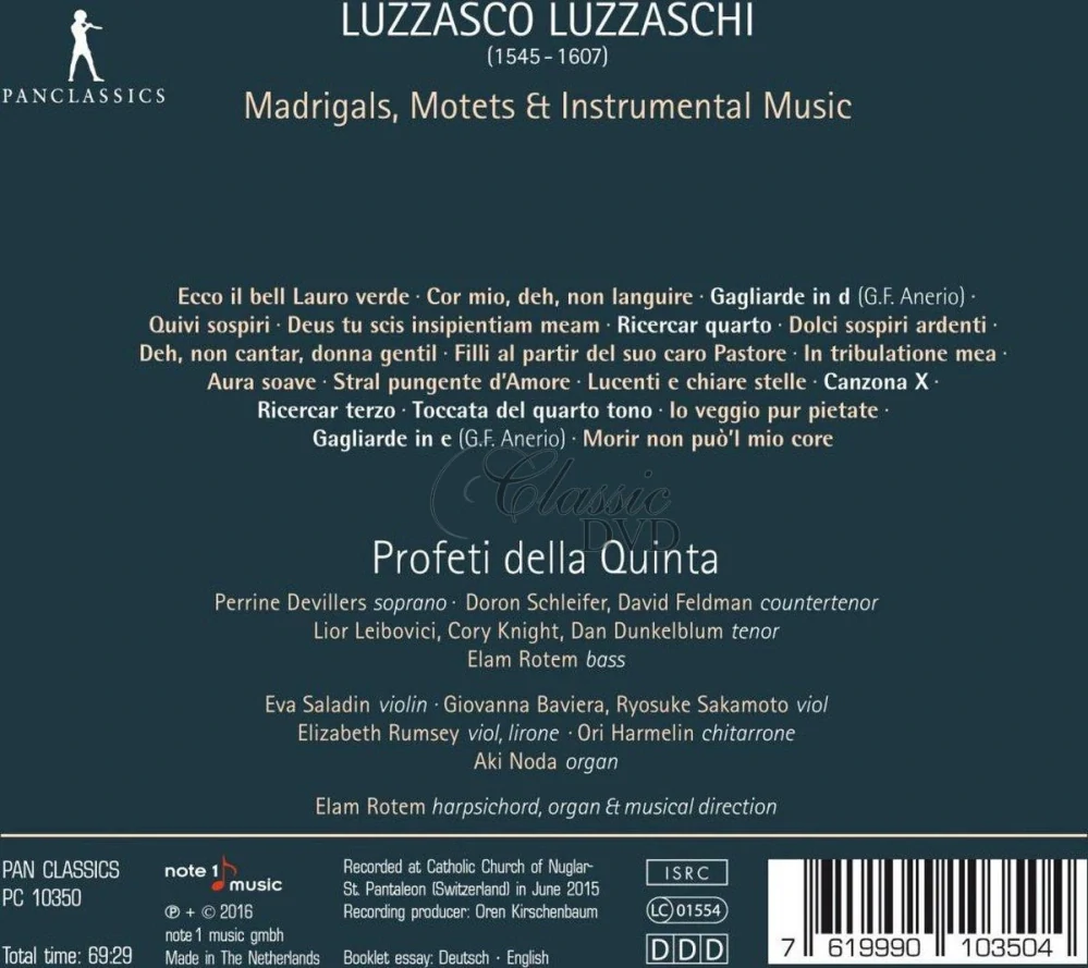 Luzzasco Luzzaschi: Madrigals, Motets, & Instrumental Music (CD)