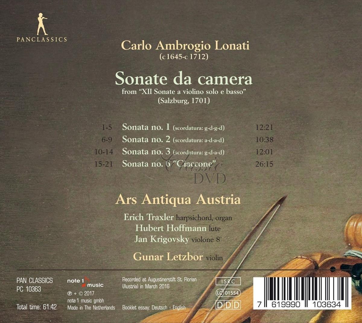 Lonati: Sonate da camera (CD)